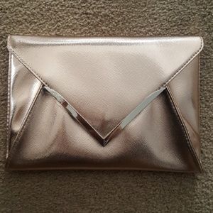 Rose gold clutch